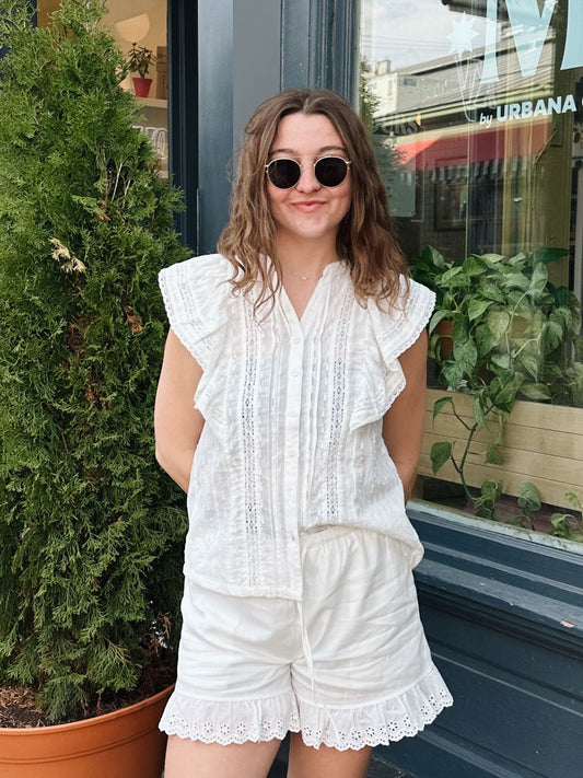 Tulsa Lace Trim Blouse