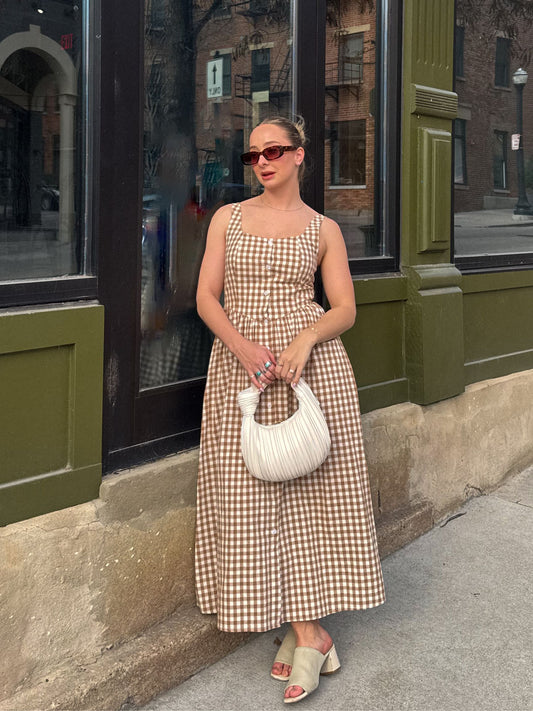 Gingham Button Down Dress