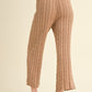 Cable Knit Straight Knitted Pants