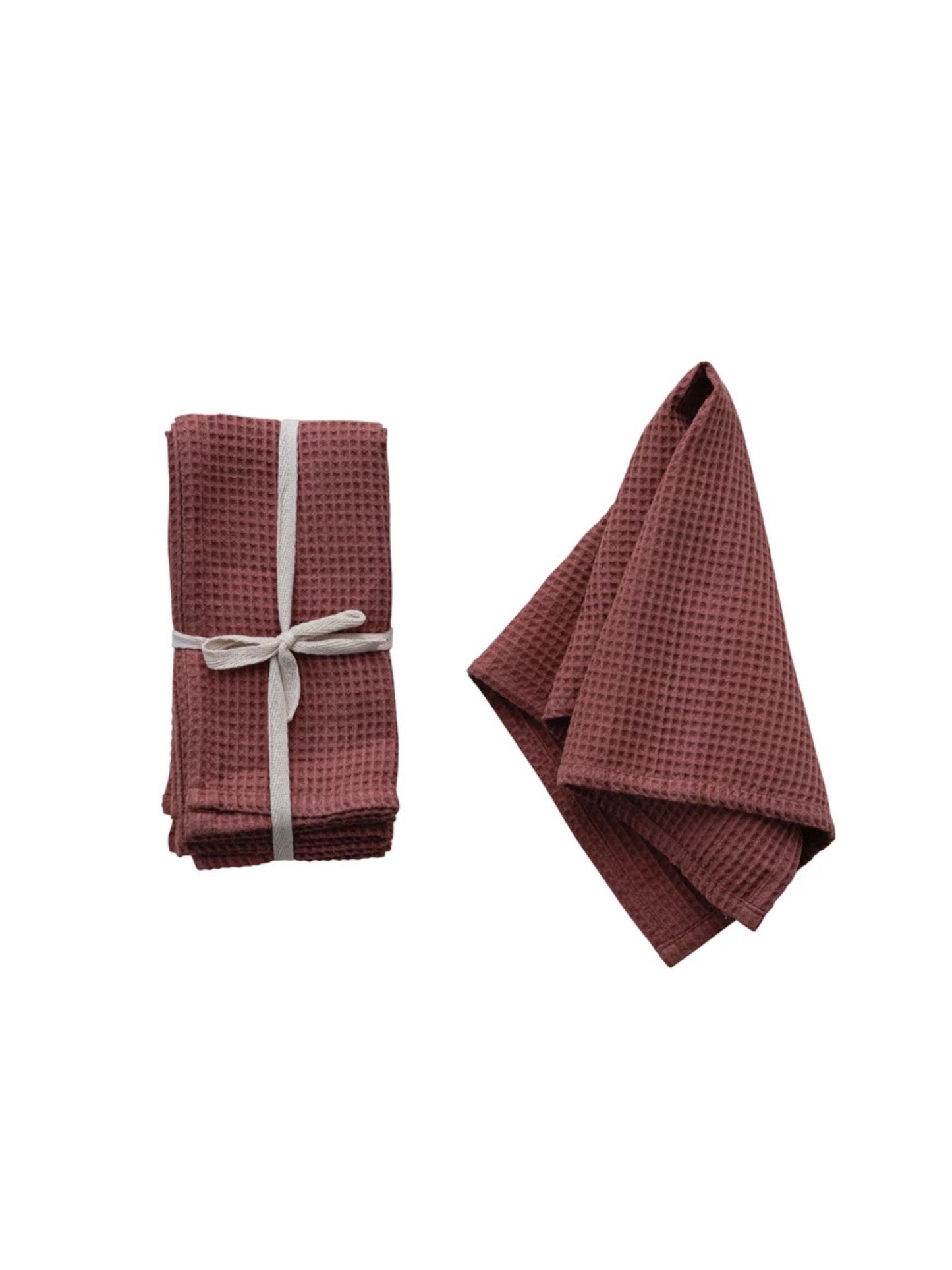 Berry Woven Linen & Cotton Waffle Napkins