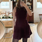 Bordeaux Low Waist Dress