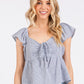 Grace Bay Beach Ruffle Babydoll Top