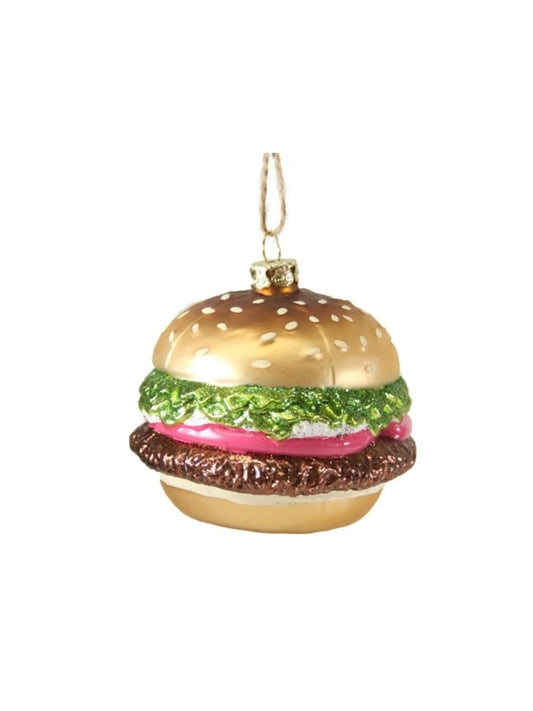 Glass Hamburger Ornament