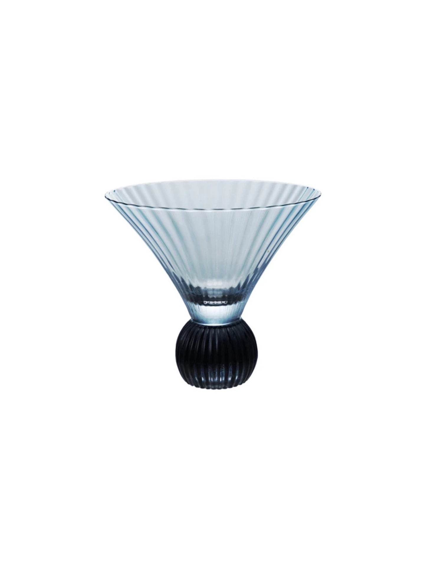 6 oz. Pleated Footed Martini Glass, Blue