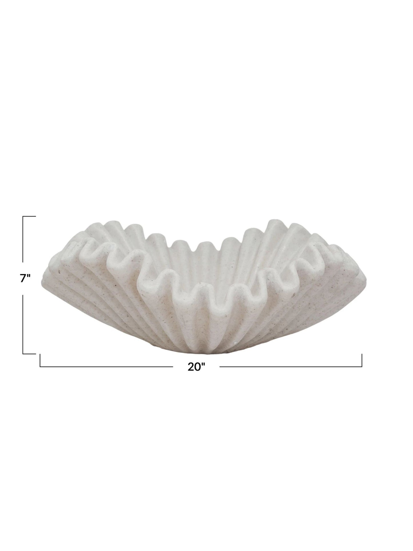 Decorative Resin Ruffled Bowl - Pick Up Only