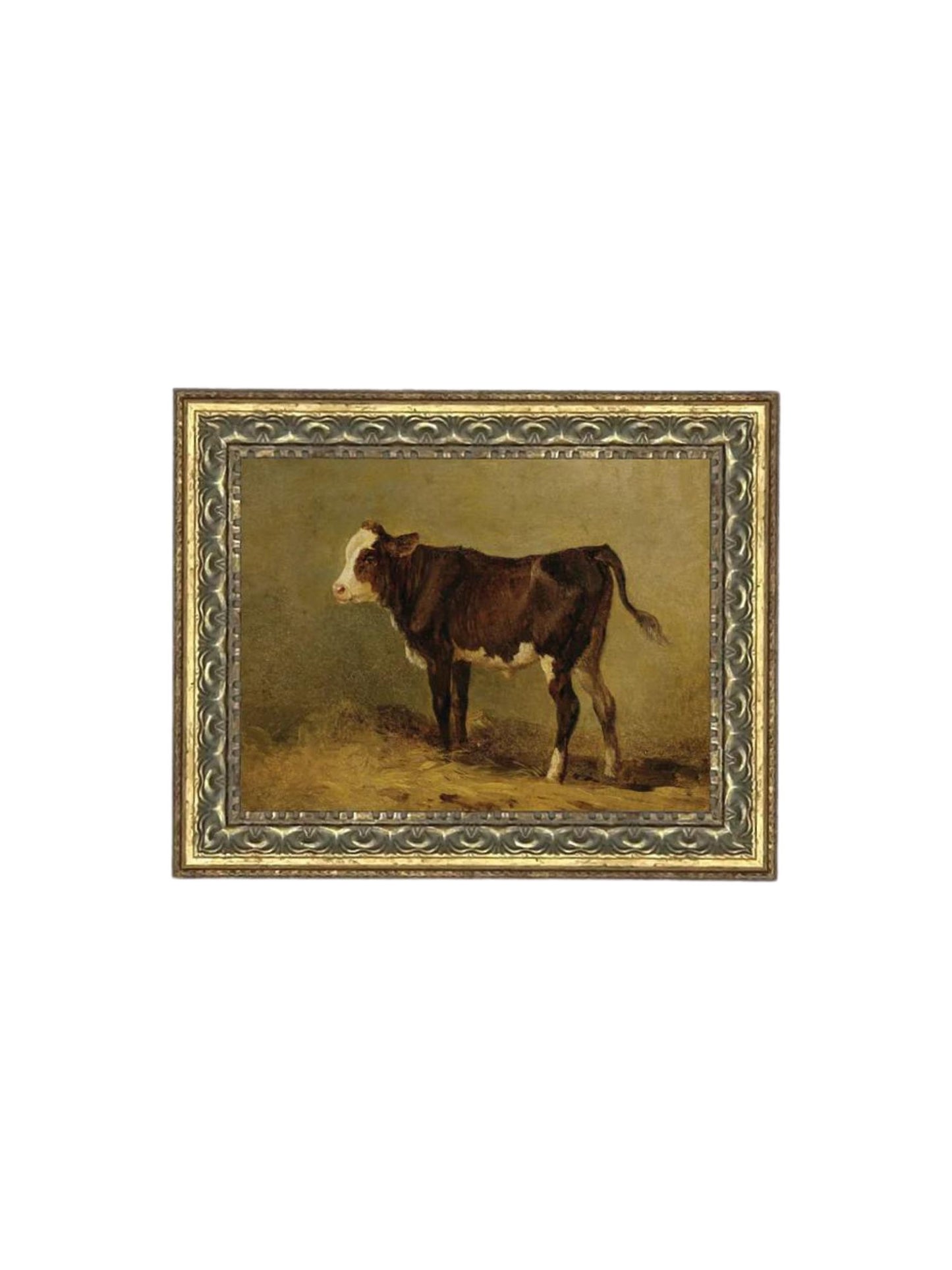 Vintage Calf Framed Picture