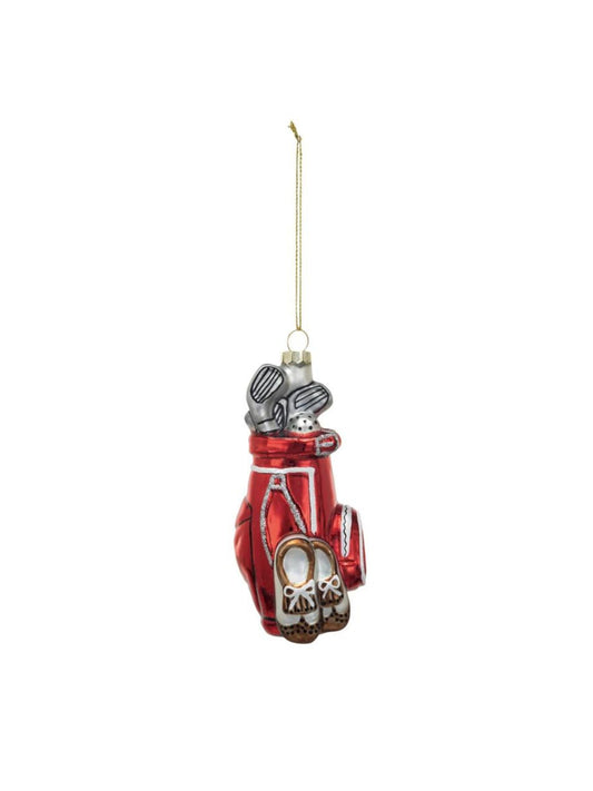 Glass Golf Bag Ornament