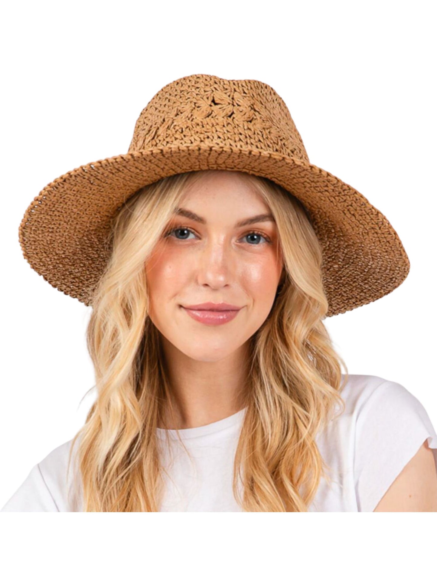 Crochet Straw Hat