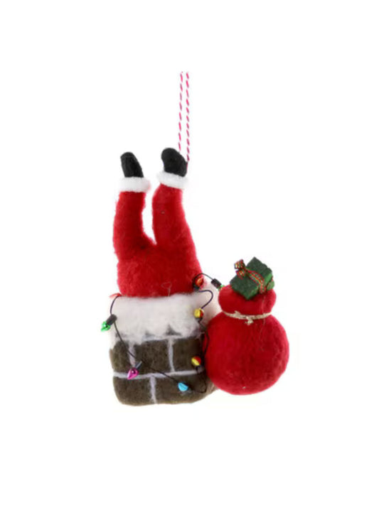 Santa Is Stuck Ornament