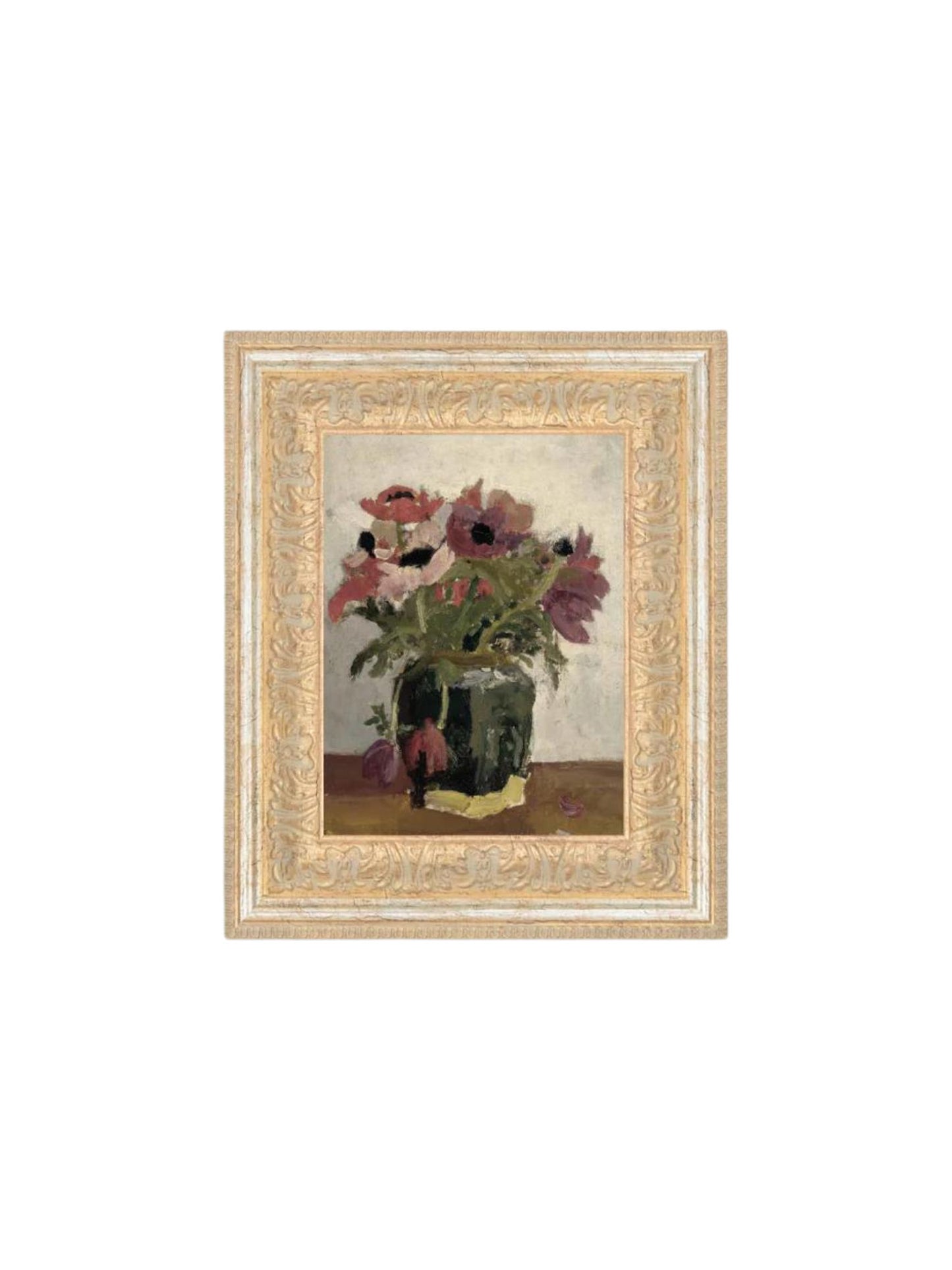 Mauve Floral Framed Picture