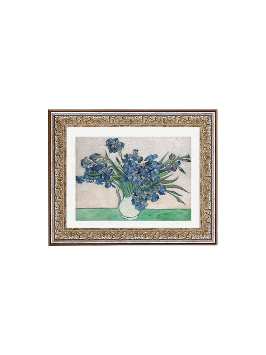 Blue Irises in Vase Framed Picture