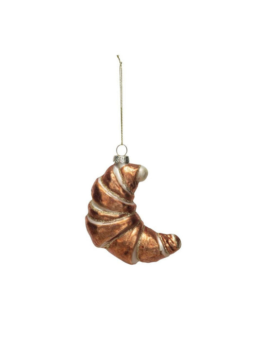 Glass Croissant Ornament