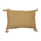 24" x 16" Cotton Printed Lumbar Pillow with Frayed Tassels