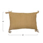 24" x 16" Cotton Printed Lumbar Pillow with Frayed Tassels