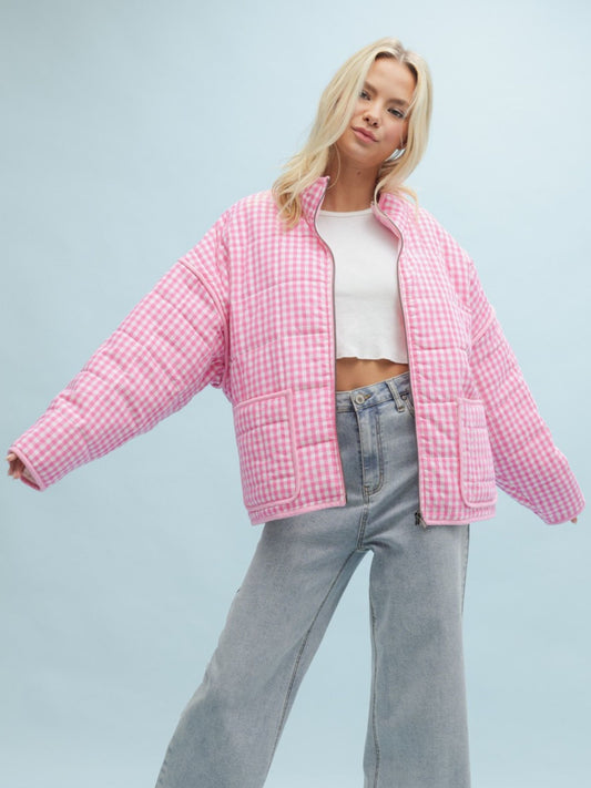 Blossom Pink Gingham Jacket