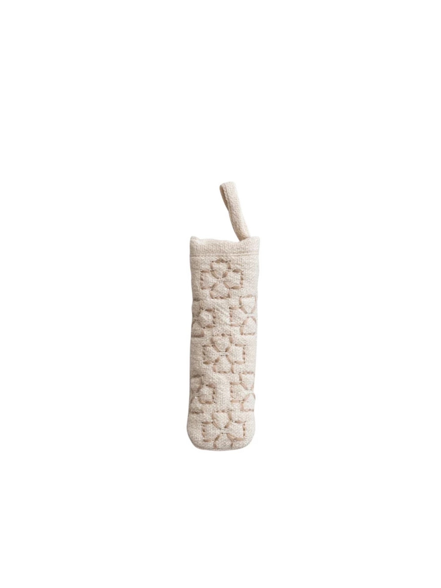 Cotton Pot Handle Cover with Embroidered Pattern