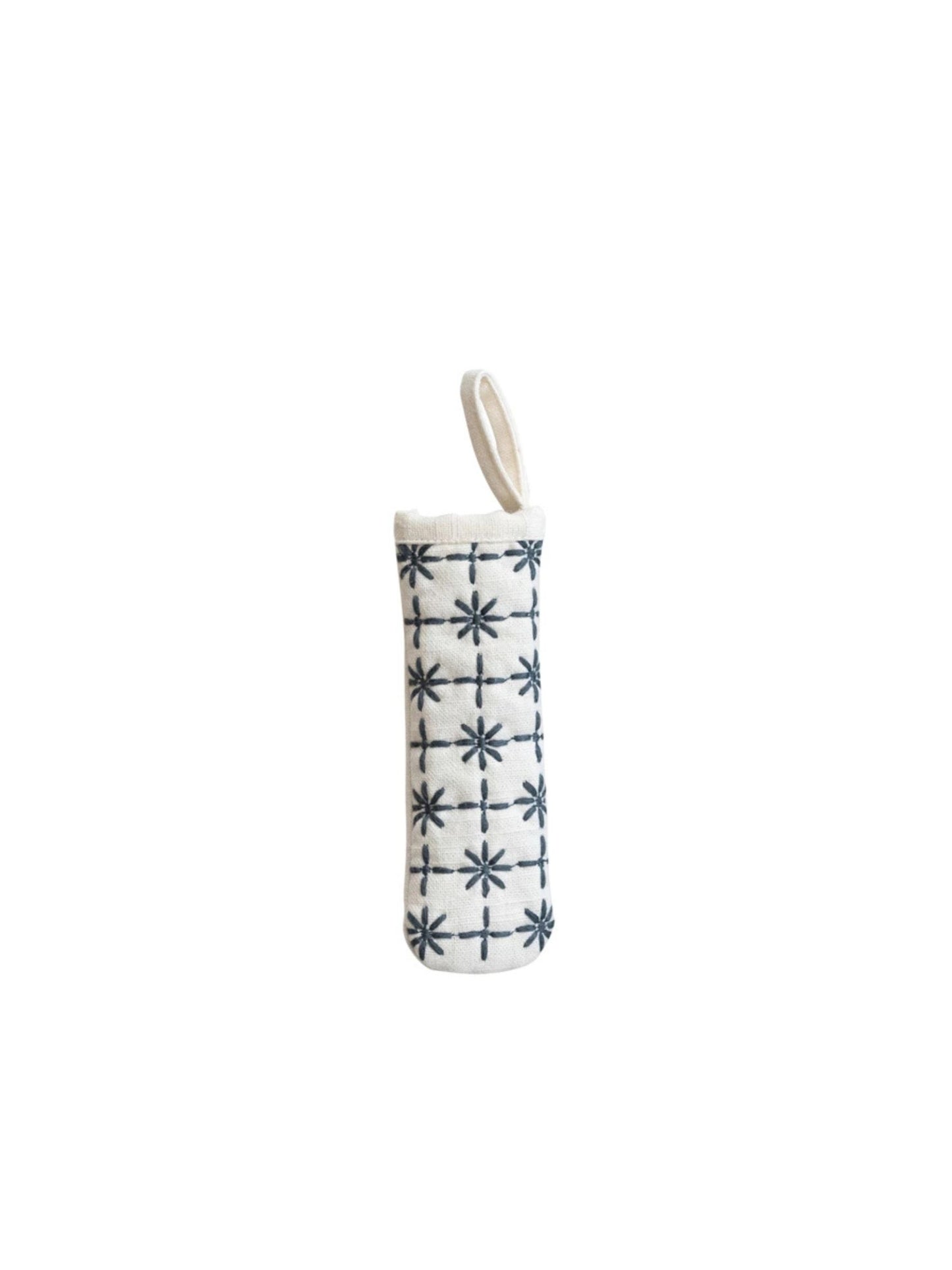 Cotton Pot Handle Cover with Embroidered Pattern