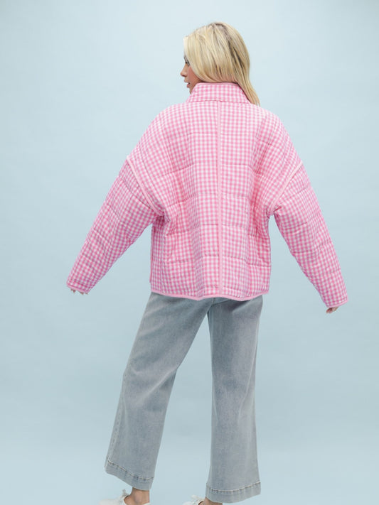 Blossom Pink Gingham Jacket