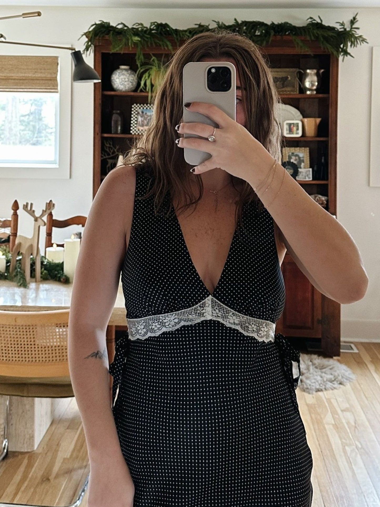 Linda Polka Dot Midi Dress