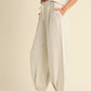 Pleated Bottom Knit Pants - White