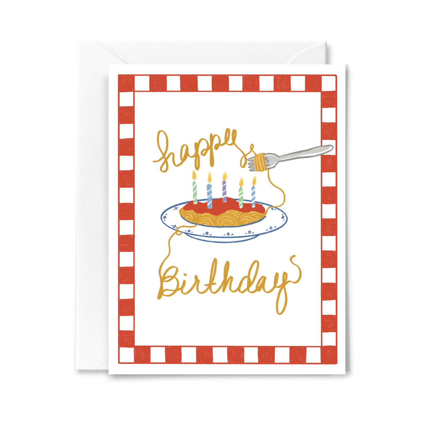 Spaghetti Birthday Card