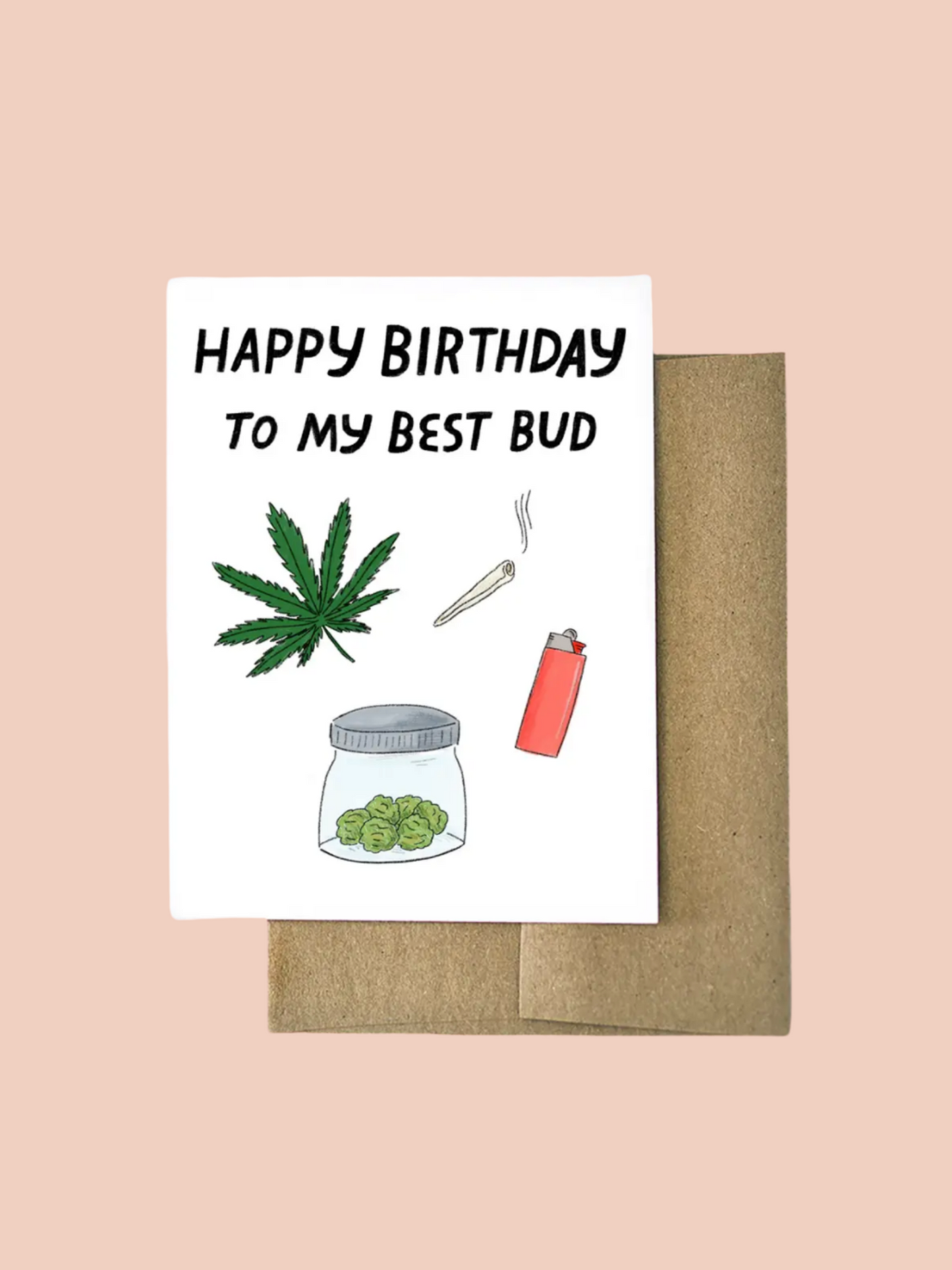 Best Bud Birthday Card