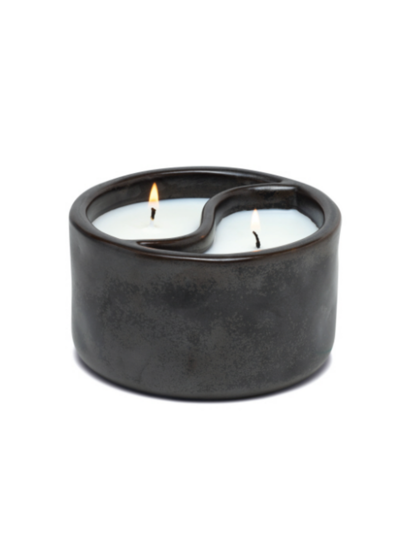 Ying Yang 11oz Black Ceramic Candle