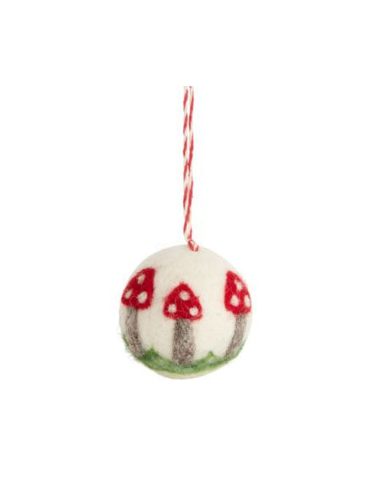 Felt Fungi Ornament - Round